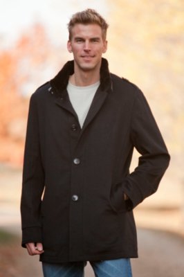 Men’s Kingsley Cashmere Coat with Mink Fur Lining