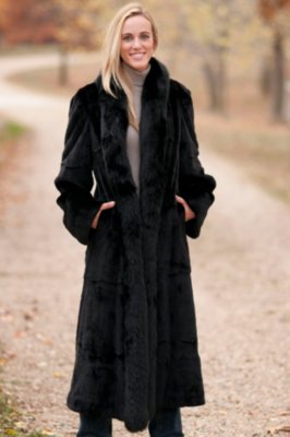 Women’s Saddlebrook Reversible Leather and Sheared Mink Fur Coat 