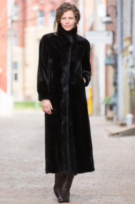 Women's Marietta Full-Length Reversible Sheared Mink Fur Coat 