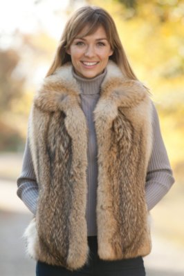 Women's Deandra Coyote Fur Vest 