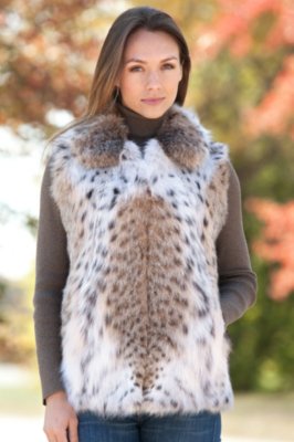 Women's Petra Lynx Fur Vest