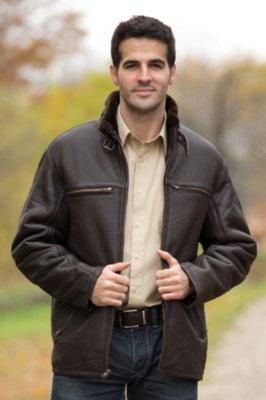 Men's Clayton Shearling Sheepskin Car Coat