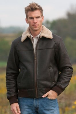 Men's Charles Shearling Sheepskin Bomber Jacket 
