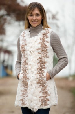 Women's Chantilly Knitted Rabbit Fur Vest 