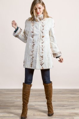 Women's Kaitlyn Reversible Sheared Mink Fur Coat