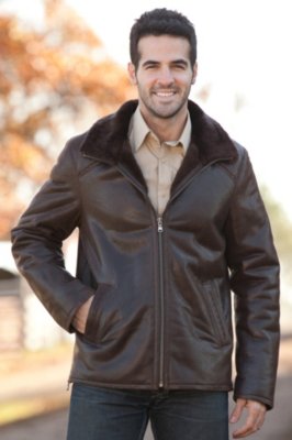 Men's Raymond Leather Jacket with Shearling Lining
