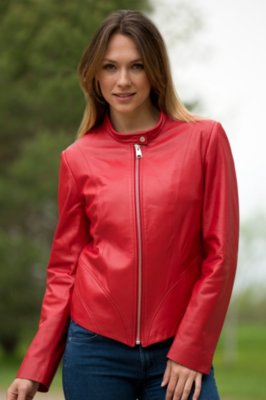 Women's Vivian Lambskin Leather Jacket 
