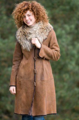Women's Romy Shearling Coat with Finn Collar