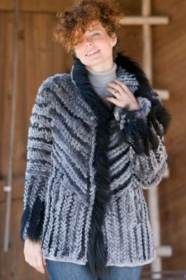 Women's Knit Rabbit Jacket