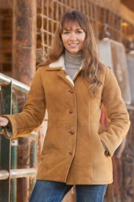 Women's Sandra Shearling Sheepskin Barn Jacket