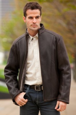 Men's Clive Shearling Sheepskin Car Coat