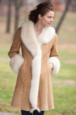 Women's Jannie Frost Shearling Sheepskin Coat