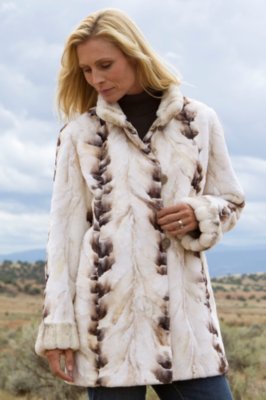 Women's Sheared Mink Coat Reversible to Silk