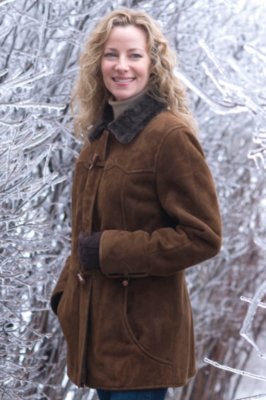 Women's Hooded Shearling Coat