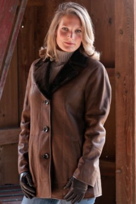 Women's Lightweight Shearling Coat