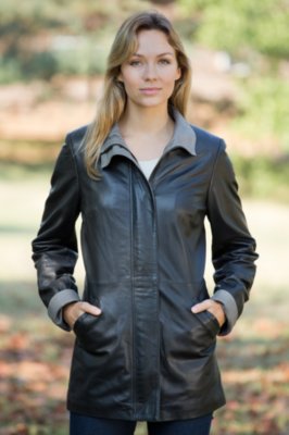 Women's Stacey Lambskin Leather Coat