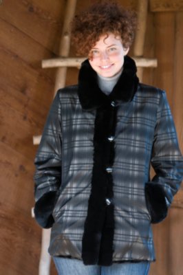 Women's Reversible Sheared Mink to Silk Coat