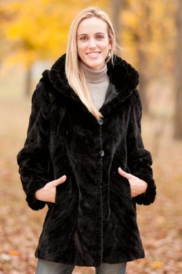 Women’s Cadence Reversible Sheared Mink Fur Coat 