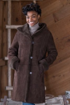 Women's Shearling Hooded Stroller