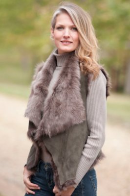 Women’s Brielle Reversible Shearling Sheepskin Vest
