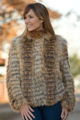 Women's Joline Knitted Red Fox Fur Reversible Jacket