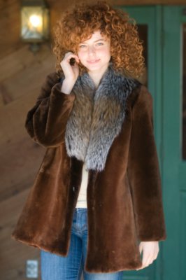 Women's Sheared Beaver Parka with Fox Collar