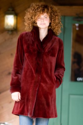 Women's Reversible Sheared Mink & Taffeta Jacket