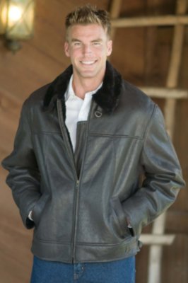Men's Shearling Bomber Jacket