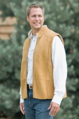 Men's Cliff New Zealand Baby Lamb Shearling Vest