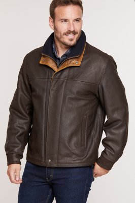 Men's Romano Leather Jacket Large