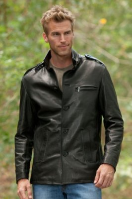 Men’s Knight Military Leather Jacket