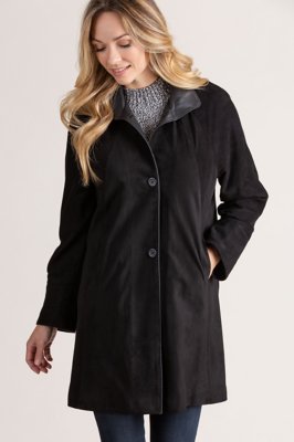Women's Sophie Suede Leather Coat