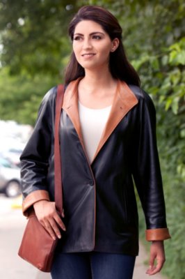 Women's Caprice Lambskin Leather Coat
