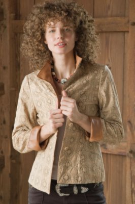 Women's Monica Celtic Textured Lyn Leather Jacket