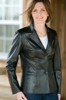 Women's Princess Lyn Leather Blazer