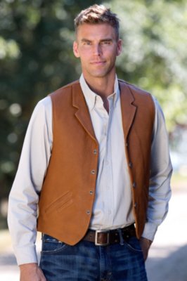Men's Gage Bison Leather Vest