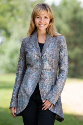 Women's Tulip Contoured Leather Blazer