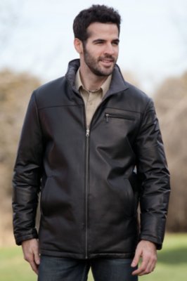 Men's James Reversible Lambskin Leather & Down Bomber Jacket