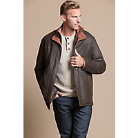 Blaze Lambskin Leather Coat, BARK/TIMBER