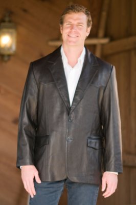 Men's Western Blazer Antique Lamb