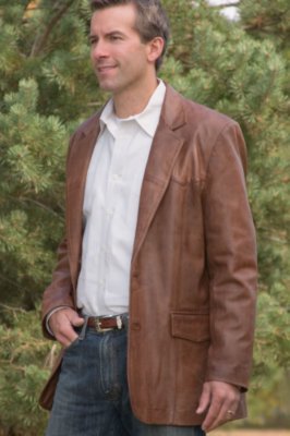 Men's Western Blazer Antique Lamb Big
