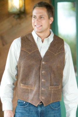 Men's Vintage Lamb Leather Vest
