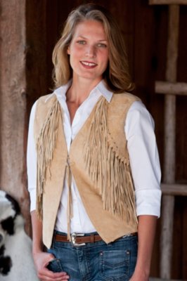 Women's Fringed Suede Vest