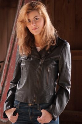 Women’s McKenzie Leather Motorcycle Jacket