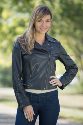 Women's Sedona Studded Leather Motorcycle Jacket