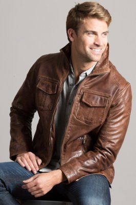Men's Heath Lambskin Leather Jacket 