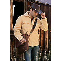 Quigley Cowhide Leather Jacket, WHEAT