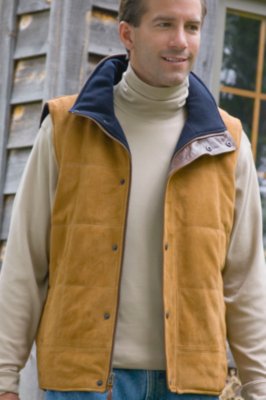 Men's Torino Buffed Leather Vest