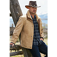 Jack Frost Italian Calfskin Leather Coat with Shearling Lining, PALOMINO/TAN