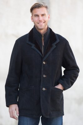 Men's Overland Highlands Sueded Shearling Sheepskin Coat